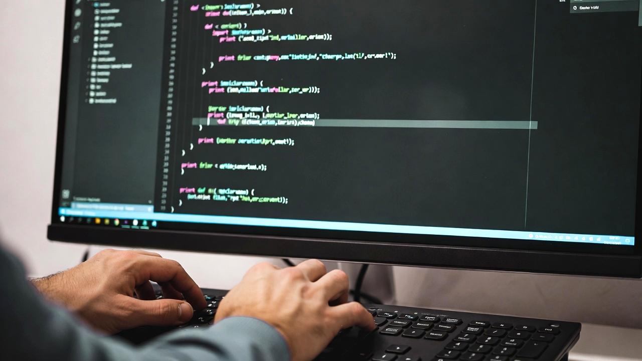 Vimで高速にコード編集を行う開発者の作業イメージ