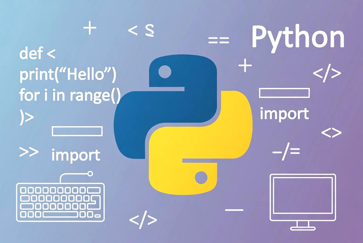 初心者の疑問に答えるQ&A形式のPython学習イメージ