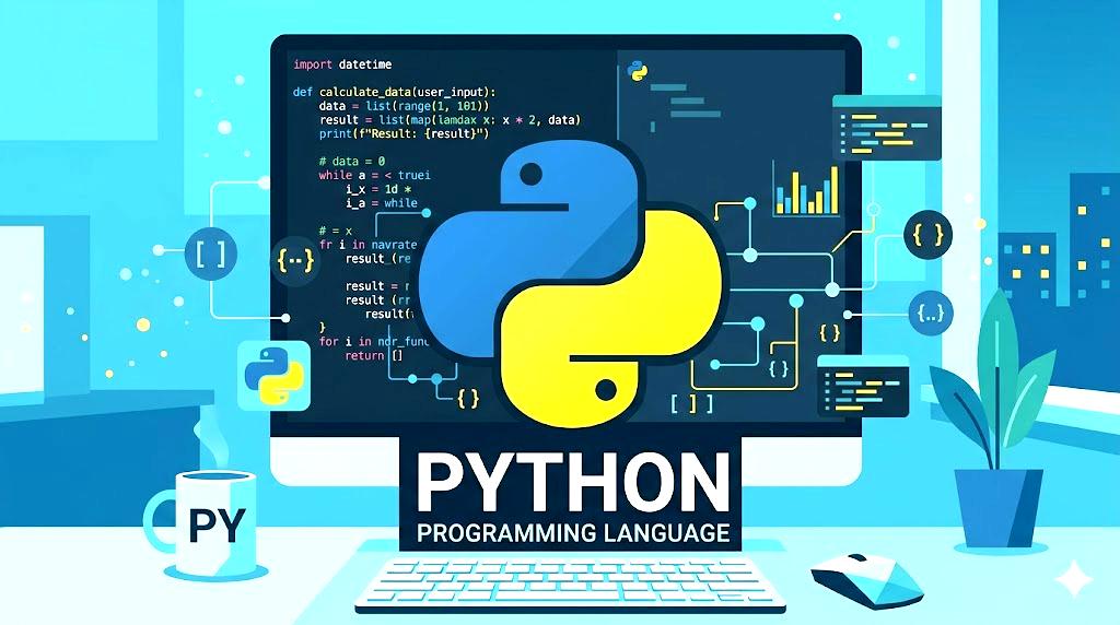 Web開発 AI 自動化など複数分野へ広がるPython活用のイメージ