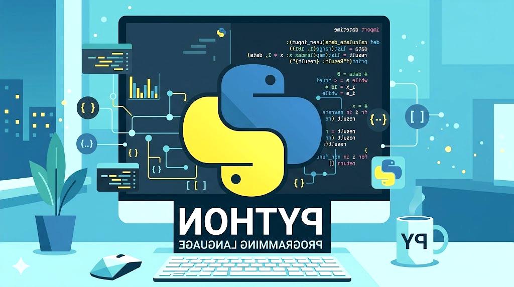 Pythonのコードとデータ分析や自動化を象徴する開発画面