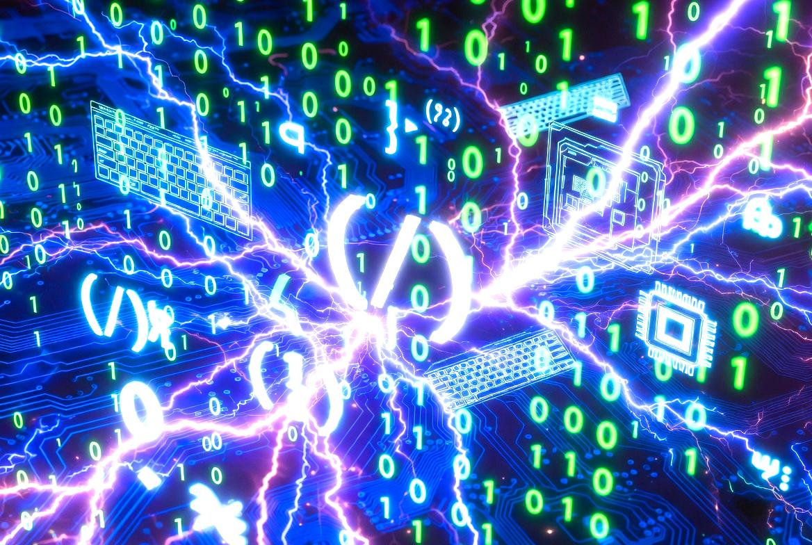 AIと人間の協働による最適な開発スタイルを示す抽象的な構造図