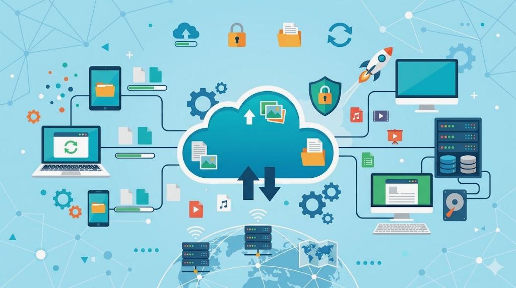 Javaの将来性と長期的な需要を象徴する未来的な技術イメージ