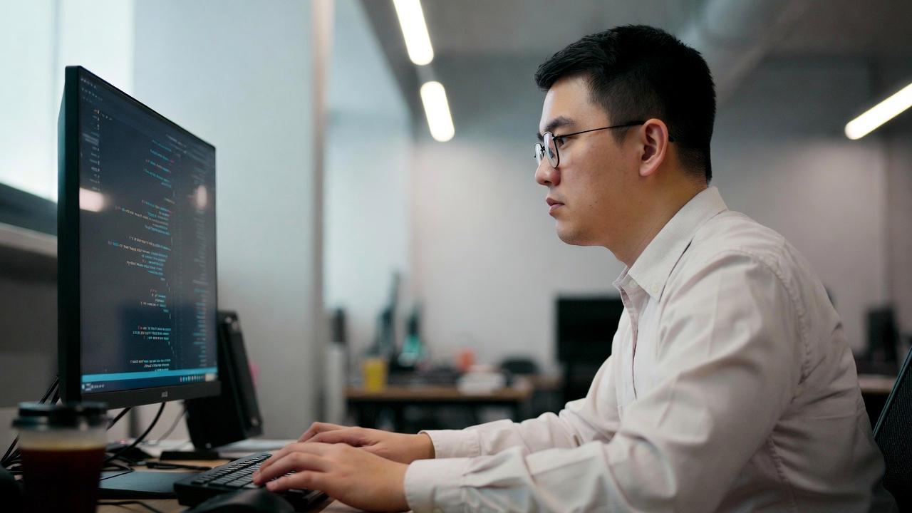 プログラミング環境におけるダークモードの合理性を考察するイメージ