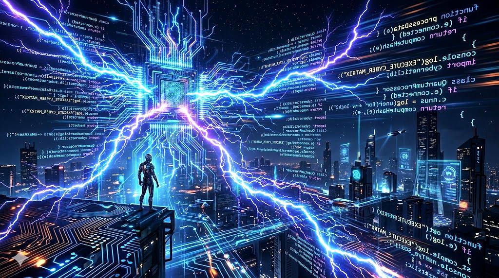 systemdを巡る賛否とUNIX哲学の対立を象徴する抽象的なシステム構造イメージ