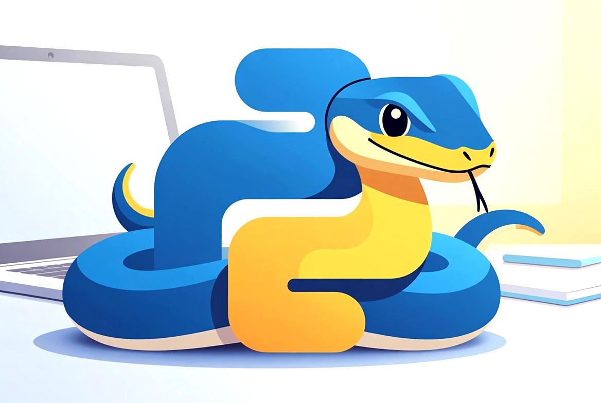 Pythonを使ったAI開発の具体例や強みを紹介するイメージ