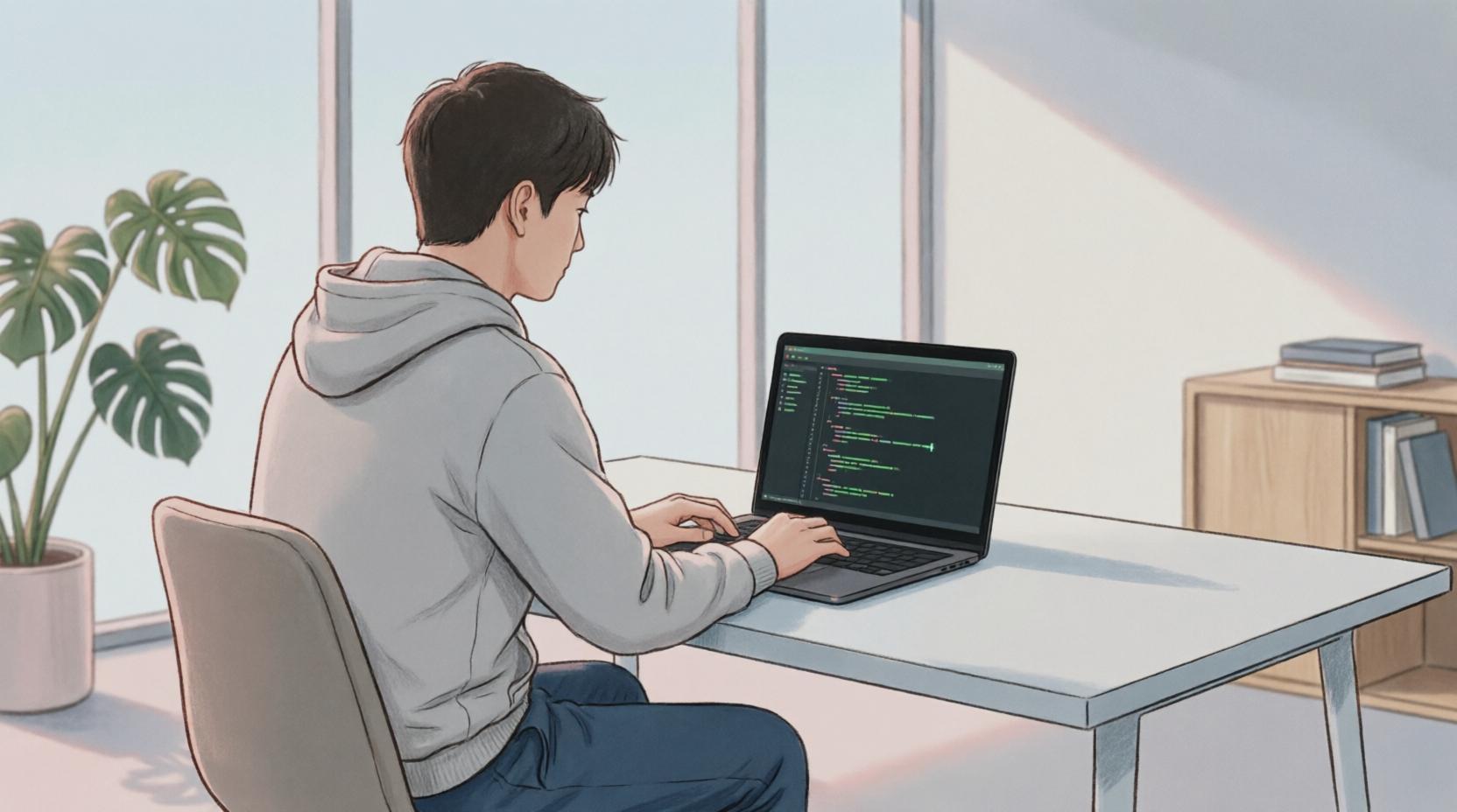 C#とRubyのオブジェクト指向設計思想の違いを象徴的に表した抽象イメージ