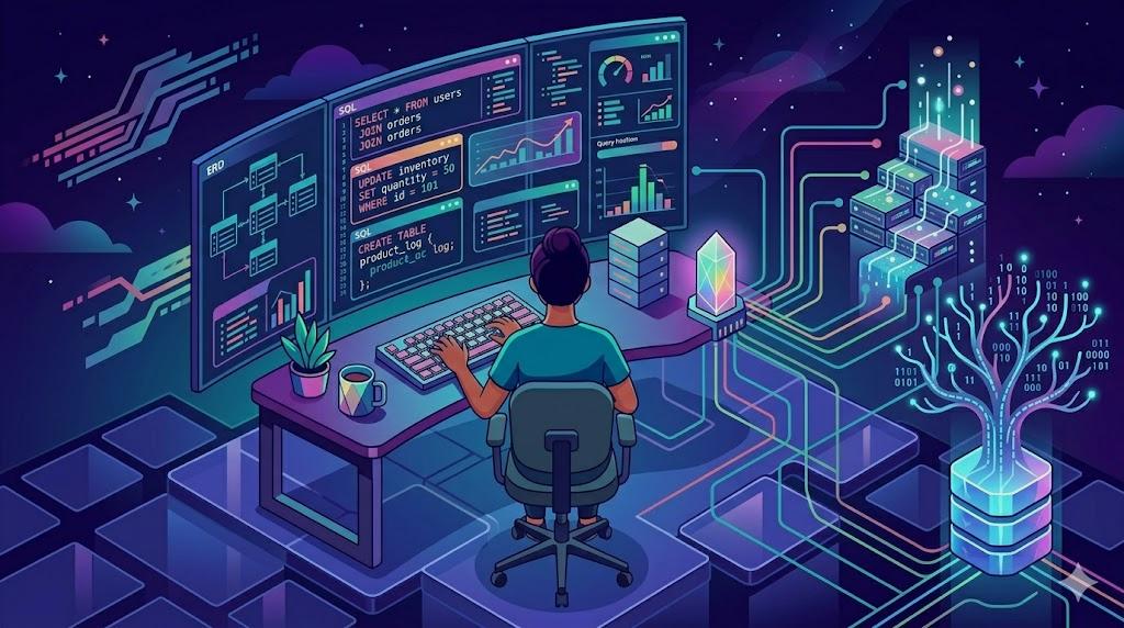 連番IDからUUID v4への移行とクラウドデータベース設計を示すアーキテクチャ図