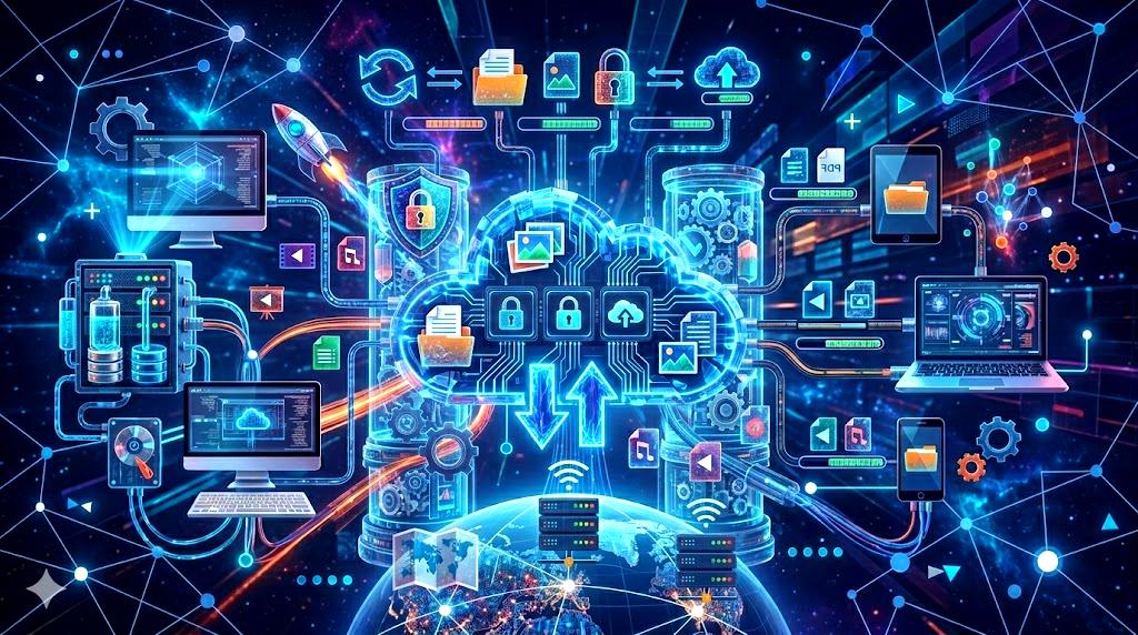 systemdの巨大化とLinux設計思想の対立を象徴する抽象イメージ