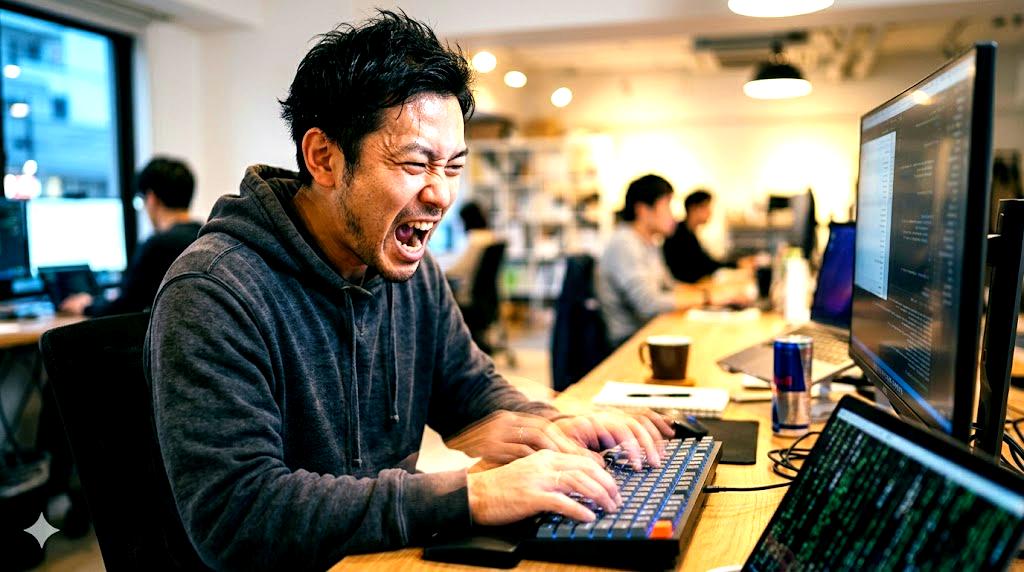 Rust学習の難しさとエラー対処を示すコード画面イメージ