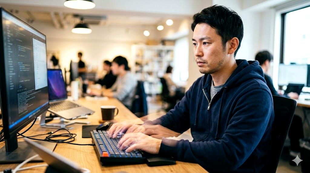 tmuxのコピーモードでスクロール・検索・コピーを効率化する開発環境のイメージ