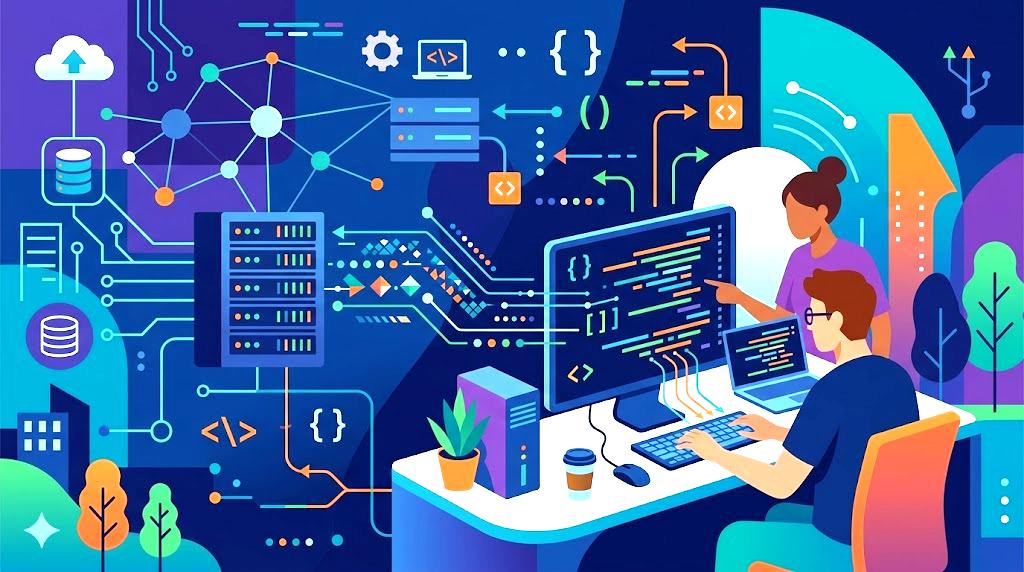 バックエンド技術.NET CoreとFastAPIの性能と拡張性を比較する構成図