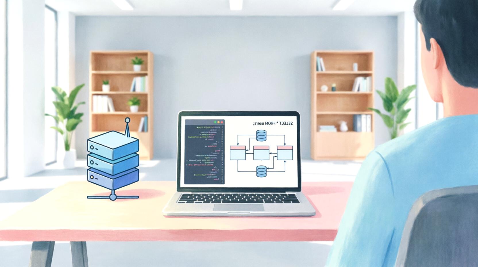 DDDの過剰設計と開発効率のバランスを示すシステム設計の概念図
