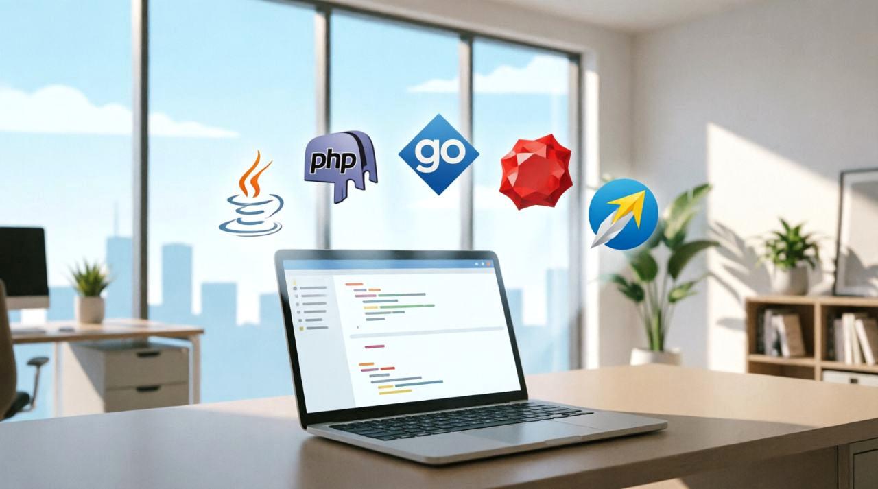 Kotlinプログラミング言語の特徴とAndroid開発を表すイメージ