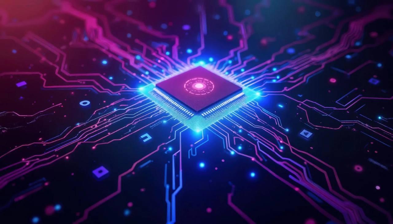 C#のデッドロックと競合状態を表現した抽象的なイメージ、交差するロック