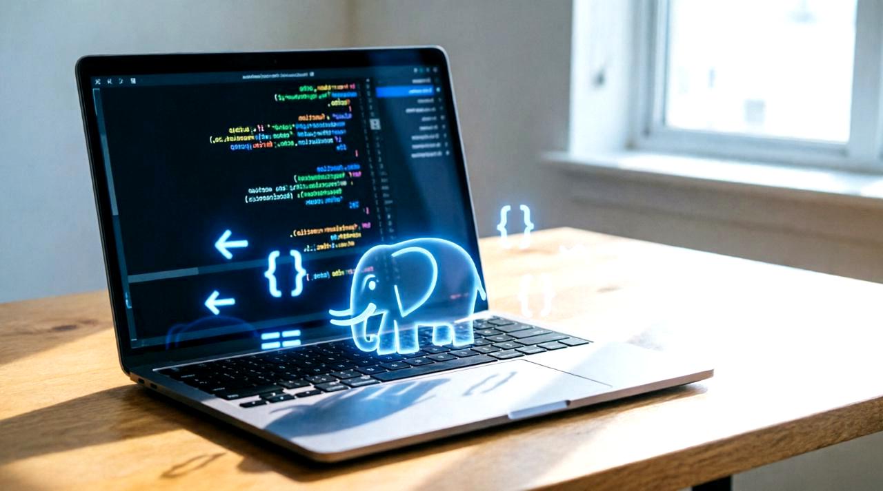 Go言語のGinフレームワークのロゴと、依存性を削減して高速化するWebサーバーの概念図