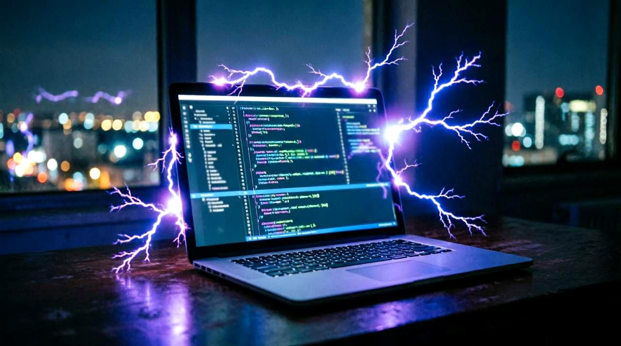 ターミナル上のシェルスクリプトと、隣に並ぶPythonやGoのコードが調和する開発環境の全景