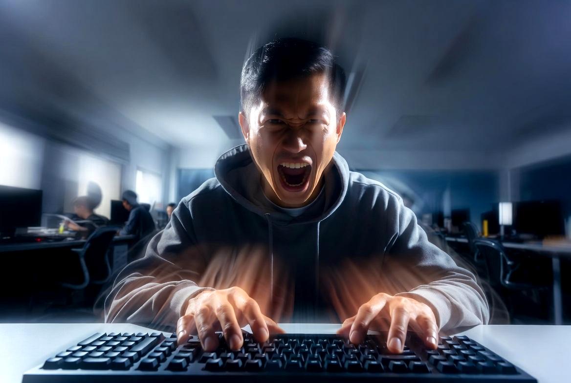 バックエンドエンジニアがキーボードを打つ手元の画像