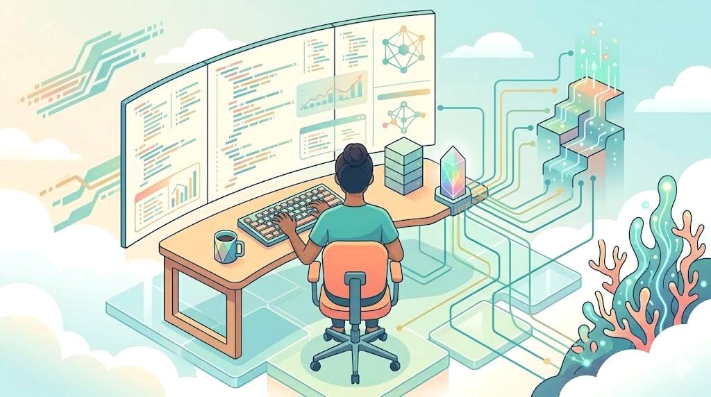 年収比較グラフとプログラミングコード、GolangとLuaエンジニアの平均年収データを比較するイメージ