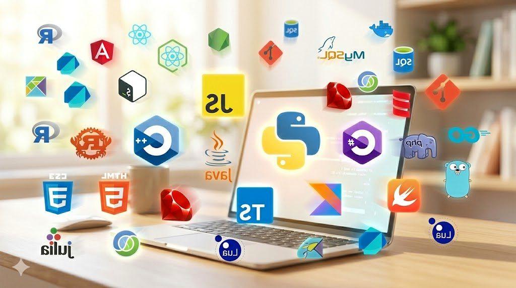 C#のロゴを中心に、Web、ゲーム、デスクトップ、クラウドのアイコンが放射状に配置された記事のアイキャッチ