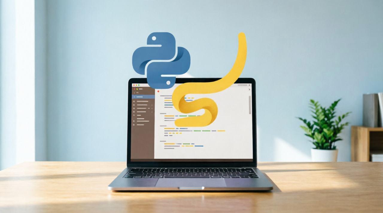 コードエディタでDjango Flask FastAPI三つを比較開発する様子のイメージ