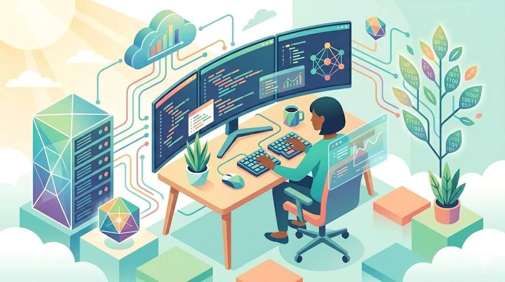 JavaとC++のGUIアプリ速度差を検証しているイメージ