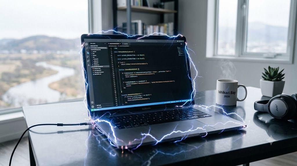 actix-webとFlutterの技術選定を比較検討する個人開発者のイメージ