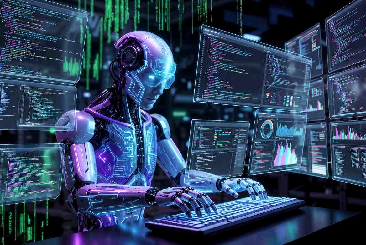 Go言語のロゴとソースコードが表示されたパソコン画面